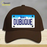 Dubuque Iowa Novelty License Plate Hat Cotton / Dark Brown