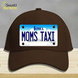 Moms Taxi Iowa Novelty License Plate Hat Cotton / Dark Brown