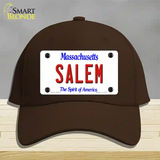 Salem Massachusetts Novelty License Plate Hat Cotton / Dark Brown