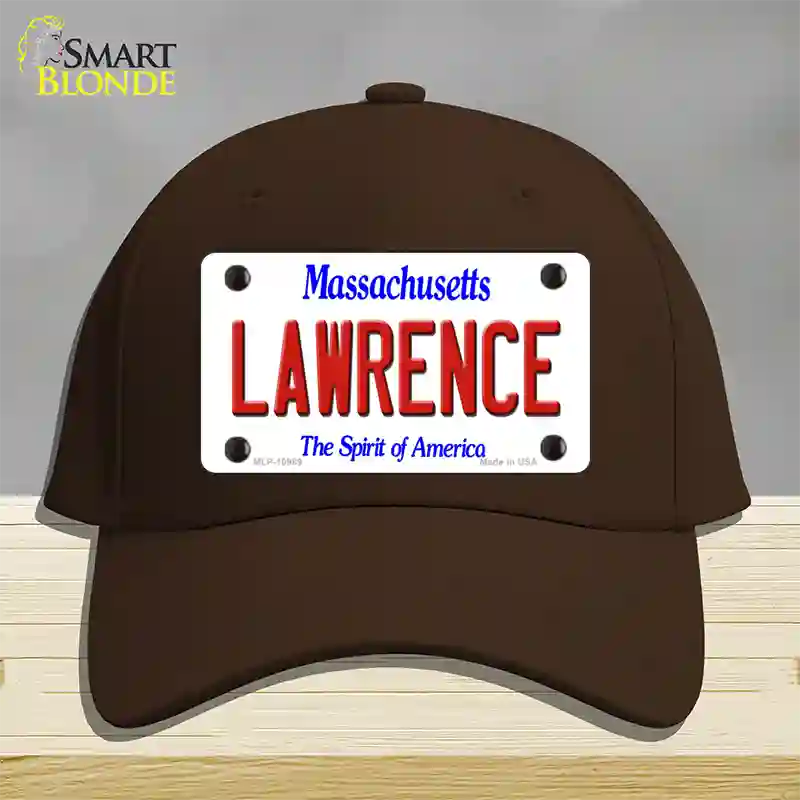 Lawrence Massachusetts Novelty License Plate Hat Cotton / Dark Brown