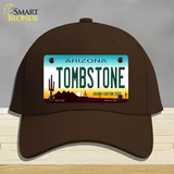 Tombstone Arizona Novelty License Plate Hat Cotton / Dark Brown