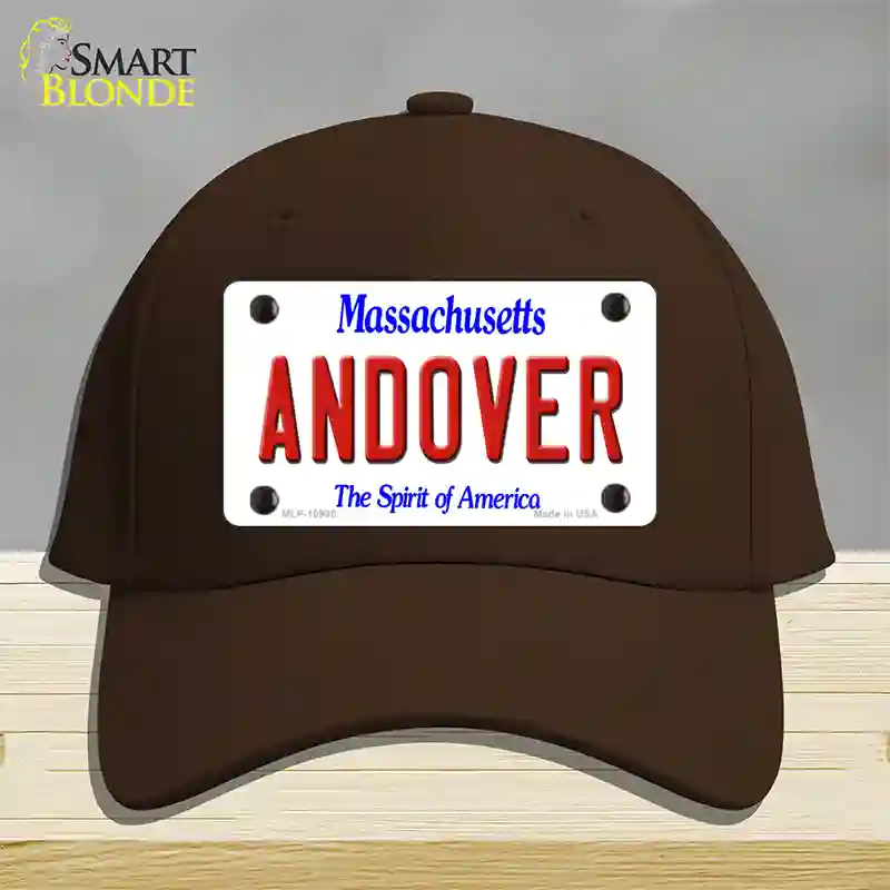 Andover Massachusetts Novelty License Plate Hat Cotton / Dark Brown