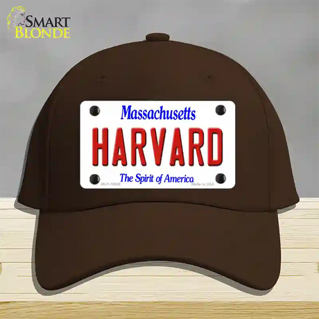 Harvard Massachusetts Novelty License Plate Hat Cotton / Dark Brown