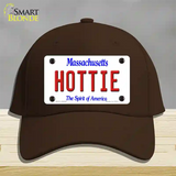 Hottie Massachusetts Novelty License Plate Hat Cotton / Dark Brown