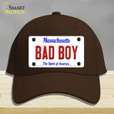 Bad Boy Massachusetts Novelty License Plate Hat Cotton / Dark Brown