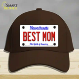 Best Mom Massachusetts Novelty License Plate Hat Cotton / Dark Brown