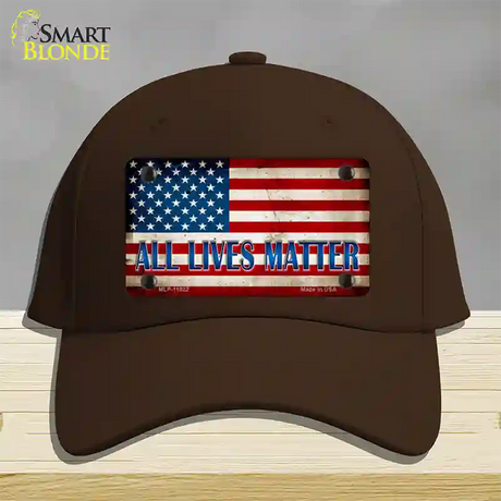 All Lives Matter Novelty License Plate Hat Cotton / Dark Brown