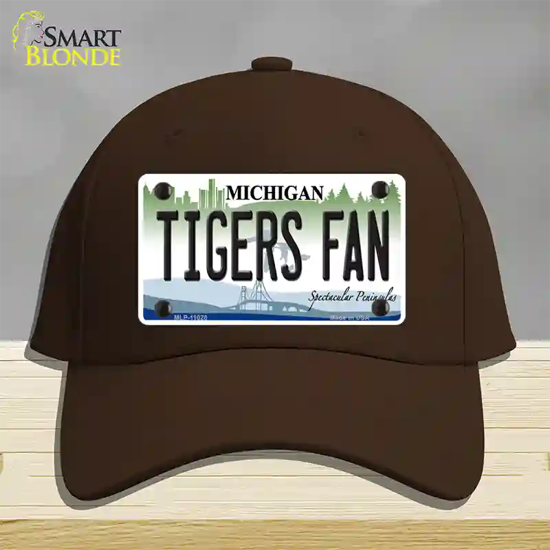 Tigers Fans Michigan Novelty License Plate Hat Cotton / Dark Brown