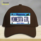 Minnesota Girl Minnesota Novelty License Plate Hat Cotton / Dark Brown