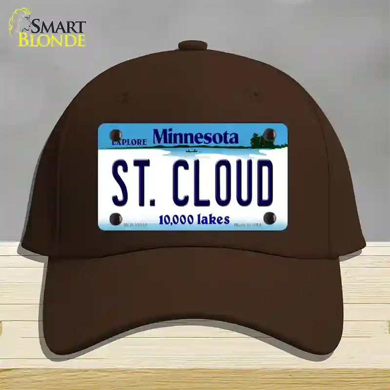 St Cloud Minnesota State Novelty License Plate Hat Cotton / Dark Brown