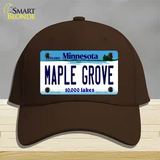 Maple Grove Minnesota State Novelty License Plate Hat Cotton / Dark Brown