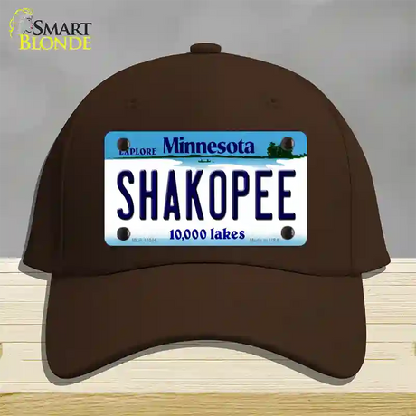 Shakopee Minnesota State Novelty License Plate Hat Cotton / Dark Brown