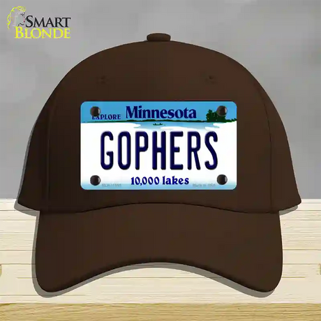 Gophers Minnesota State Novelty License Plate Hat Cotton / Dark Brown