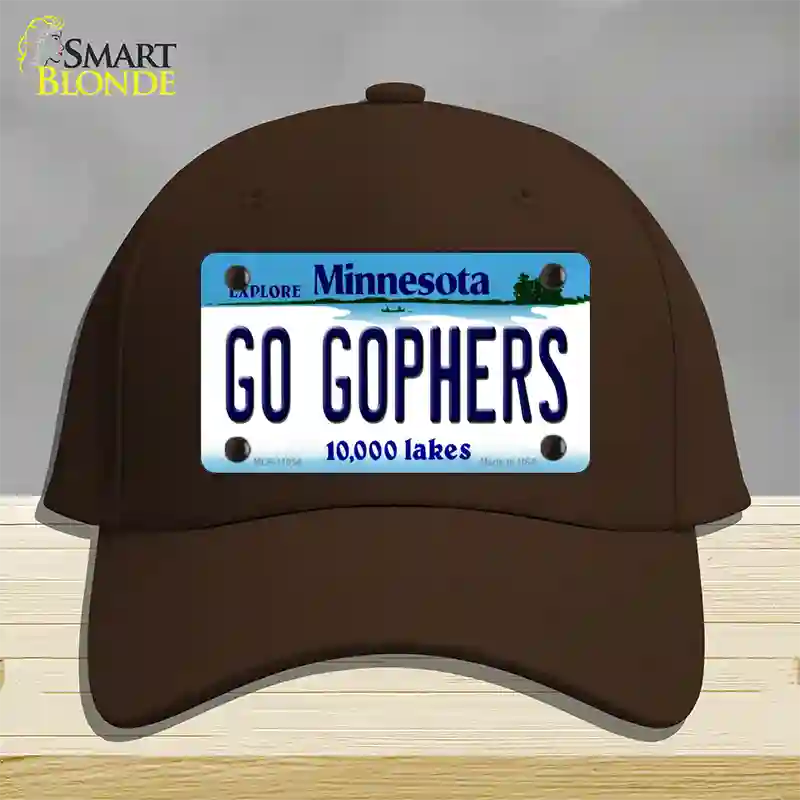 Go Gophers Minnesota State Novelty License Plate Hat Cotton / Dark Brown