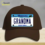 Grandma Minnesota State Novelty License Plate Hat Cotton / Dark Brown