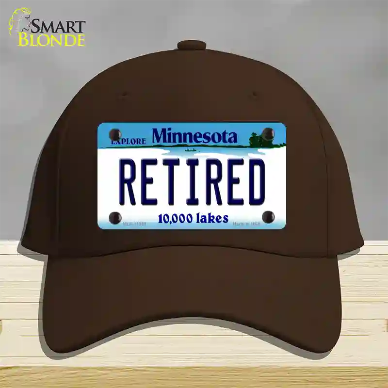 Retired Minnesota State Novelty License Plate Hat Cotton / Dark Brown