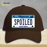 Spoiled Minnesota State Novelty License Plate Hat Cotton / Dark Brown