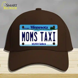 Moms Taxi Minnesota State Novelty License Plate Hat Cotton / Dark Brown