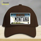 Montana State Novelty License Plate Hat Cotton / Dark Brown