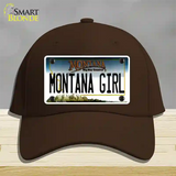 Montana Girl State Novelty License Plate Hat Cotton / Dark Brown