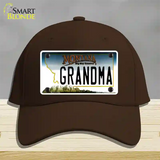 Grandma Montana State Novelty License Plate Hat Cotton / Dark Brown