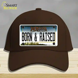 Born and Raised Montana State Novelty License Plate Hat Cotton / Dark Brown