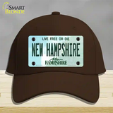 New Hampshire State Novelty License Plate Hat Cotton / Dark Brown