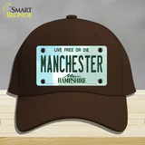 Manchester New Hampshire State Novelty License Plate Hat Cotton / Dark Brown