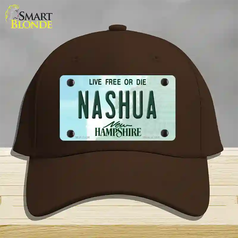 Nashua New Hampshire State Novelty License Plate Hat Cotton / Dark Brown