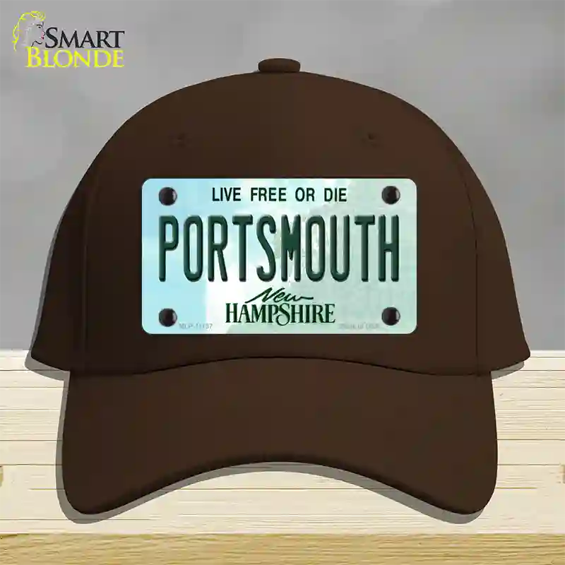 Portsmouth New Hampshire State Novelty License Plate Hat Cotton / Dark Brown