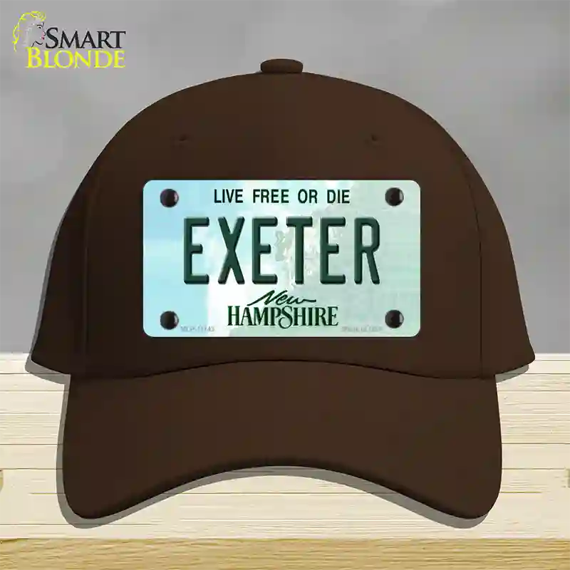 Exeter New Hampshire State Novelty License Plate Hat Cotton / Dark Brown