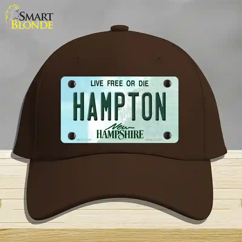 Hampton New Hampshire State Novelty License Plate Hat Cotton / Dark Brown