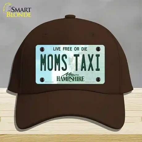 Moms Taxi New Hampshire State Novelty License Plate Hat Cotton / Dark Brown