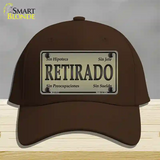 Retirado Novelty License Plate Hat Cotton / Dark Brown