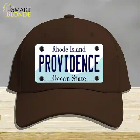 Providence Rhode Island State Novelty License Plate Hat Cotton / Dark Brown