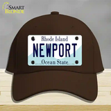 New Port Rhode Island State Novelty License Plate Hat Cotton / Dark Brown