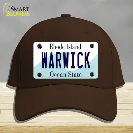 Warwick Rhode Island State Novelty License Plate Hat Cotton / Dark Brown