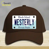 Westerly Rhode Island State Novelty License Plate Hat Cotton / Dark Brown