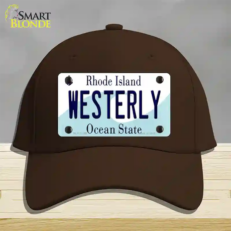 Westerly Rhode Island State Novelty License Plate Hat Cotton / Dark Brown