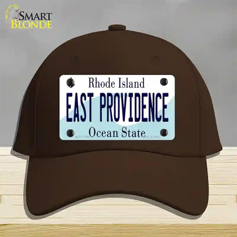 East Providence Rhode Island State Novelty License Plate Hat Cotton / Dark Brown