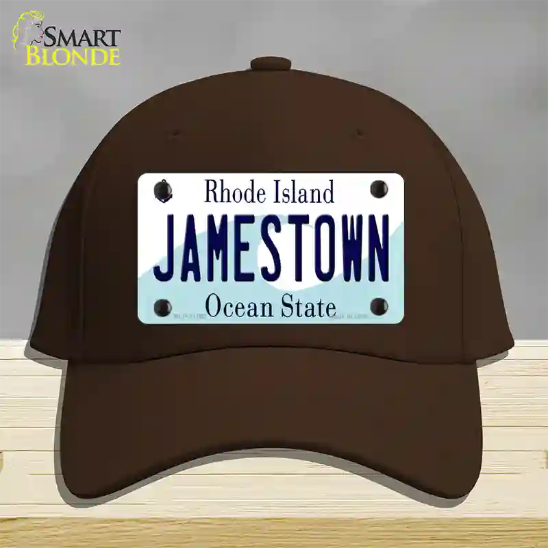 Jamestown Rhode Island State Novelty License Plate Hat Cotton / Dark Brown