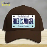 Rhode Island Girl Rhode Island State Novelty License Plate Hat Cotton / Dark Brown