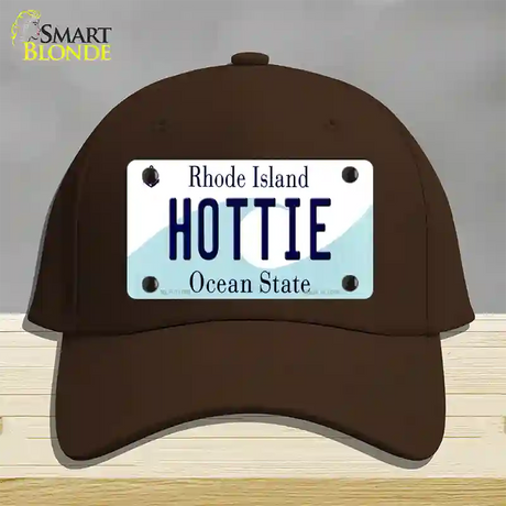 Hottie Rhode Island State Novelty License Plate Hat Cotton / Dark Brown