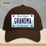 Grandma Rhode Island State Novelty License Plate Hat Cotton / Dark Brown