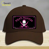 Pirate Princess Novelty License Plate Hat Cotton / Dark Brown