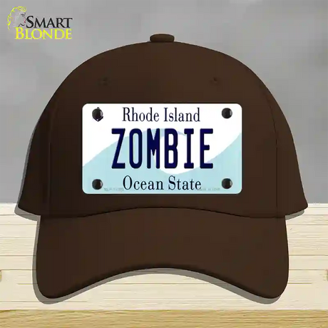 Zombie Rhode Island State Novelty License Plate Hat Cotton / Dark Brown