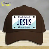 Jesus Rhode Island State Novelty License Plate Hat Cotton / Dark Brown