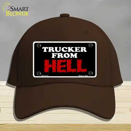 Mesh From Hell Novelty License Plate Hat Cotton / Dark Brown