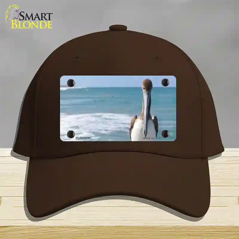 Pelican Ocean Novelty License Plate Hat Cotton / Dark Brown