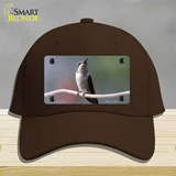 Hummingbird Perched On Branch Novelty License Plate Hat Cotton / Dark Brown